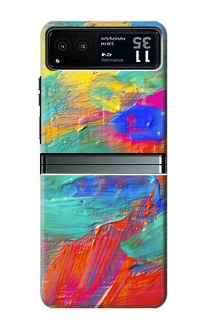 W2942 Brush Stroke Painting Hard Case and Leather Flip Case For Motorola Razr 40