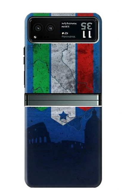 W2983 Italy Football Soccer Hard Case and Leather Flip Case For Motorola Razr 40