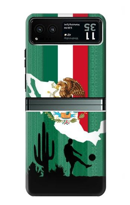 W2994 Mexico Football Soccer Hard Case and Leather Flip Case For Motorola Razr 40