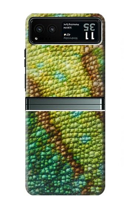 W3057 Lizard Skin Graphic Printed Hard Case and Leather Flip Case For Motorola Razr 40