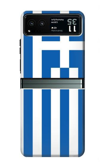 W3102 Flag of Greece Hard Case and Leather Flip Case For Motorola Razr 40