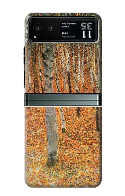 W3380 Gustav Klimt Birch Forest Hard Case and Leather Flip Case For Motorola Razr 40