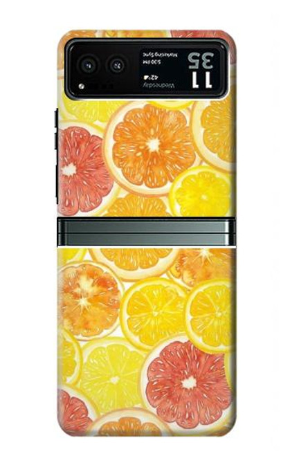 W3408 Lemon Hard Case and Leather Flip Case For Motorola Razr 40