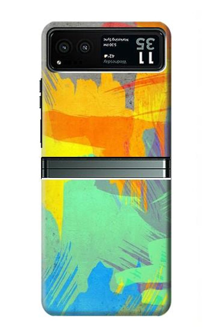 W3423 Brush Stroke Hard Case and Leather Flip Case For Motorola Razr 40