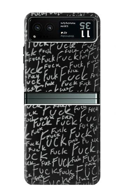 W3478 Funny Words Blackboard Hard Case and Leather Flip Case For Motorola Razr 40