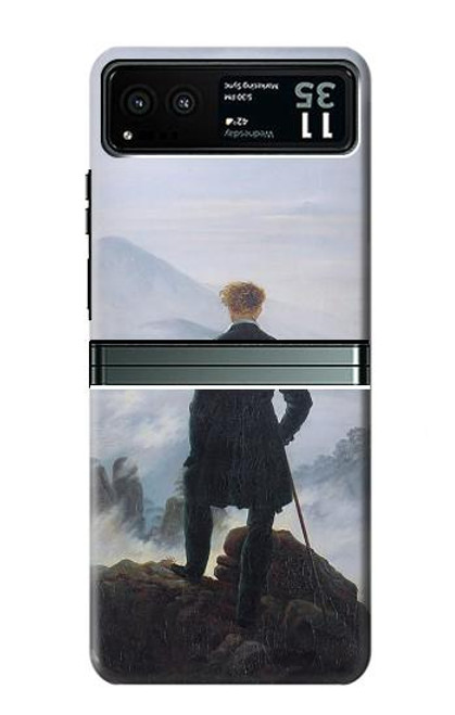 W3789 Wanderer above the Sea of Fog Hard Case and Leather Flip Case For Motorola Razr 40