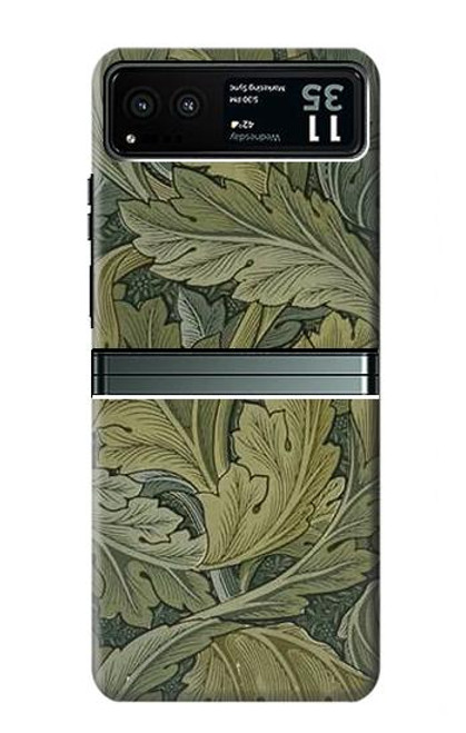 W3790 William Morris Acanthus Leaves Hard Case and Leather Flip Case For Motorola Razr 40