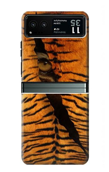 W3951 Tiger Eye Tear Marks Hard Case and Leather Flip Case For Motorola Razr 40