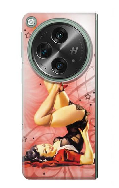 W1669 Pinup Girl Vintage Hard Case and Leather Flip Case For OnePlus OPEN