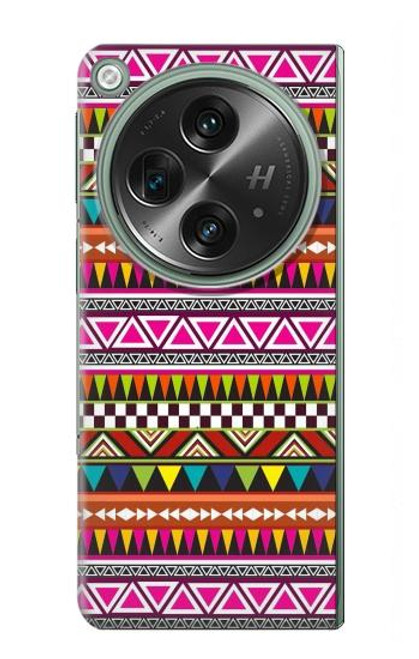 W2292 Aztec Tribal Pattern Hard Case and Leather Flip Case For OnePlus OPEN