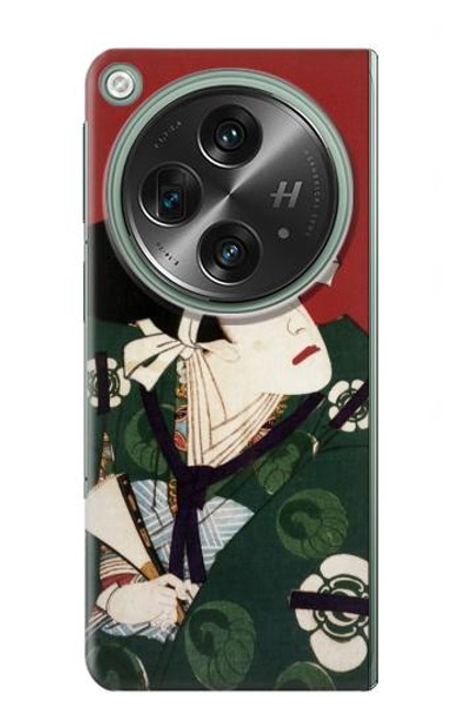 W2498 Japan Art Toyohara Kunichika Hard Case and Leather Flip Case For OnePlus OPEN