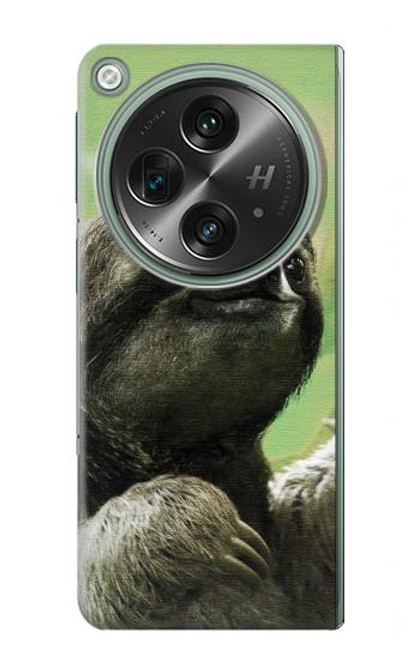 W2708 Smiling Sloth Hard Case and Leather Flip Case For OnePlus OPEN