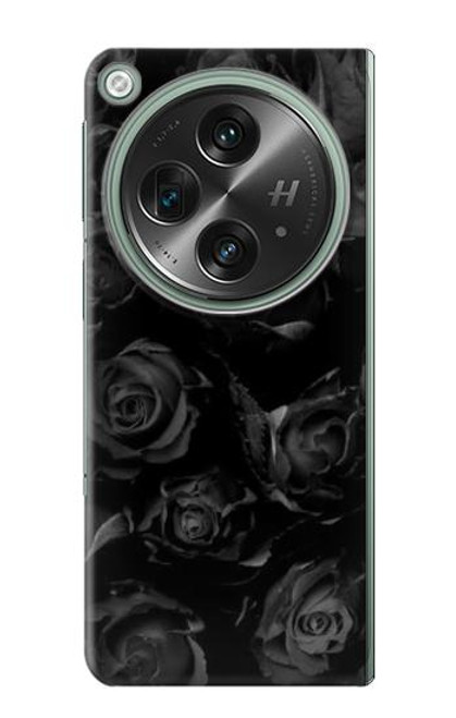 W3153 Black Roses Hard Case and Leather Flip Case For OnePlus OPEN