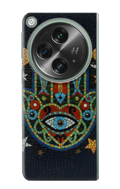 W3175 Hamsa Hand Mosaics Hard Case and Leather Flip Case For OnePlus OPEN