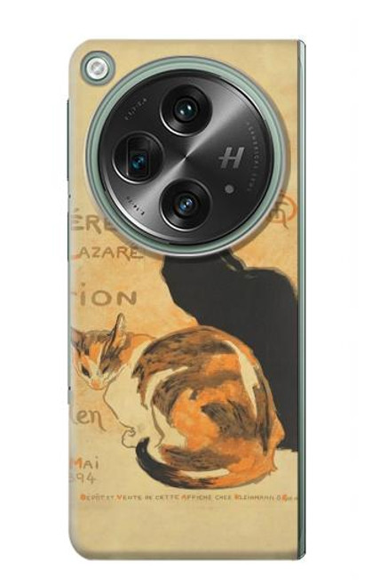 W3229 Vintage Cat Poster Hard Case and Leather Flip Case For OnePlus OPEN