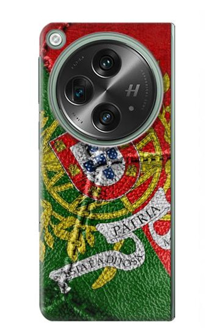 W3300 Portugal Flag Vintage Football Graphic Hard Case and Leather Flip Case For OnePlus OPEN