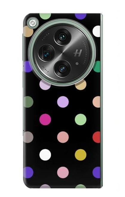 W3532 Colorful Polka Dot Hard Case and Leather Flip Case For OnePlus OPEN