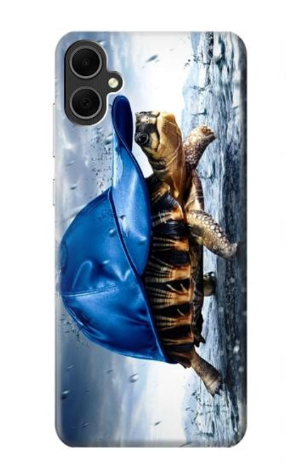 W0084 Turtle in the Rain Hard Case and Leather Flip Case For Samsung Galaxy A05