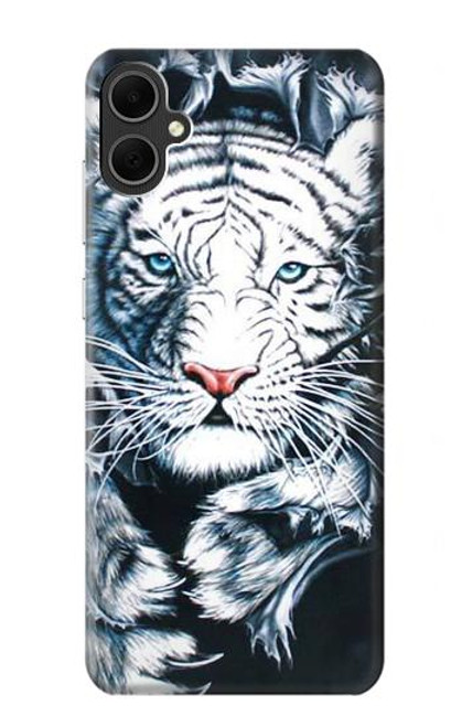 W0265 White Tiger Hard Case and Leather Flip Case For Samsung Galaxy A05