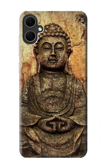 W0344 Buddha Rock Carving Hard Case and Leather Flip Case For Samsung Galaxy A05