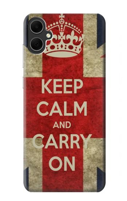 W0674 Keep Calm and Carry On Hard Case and Leather Flip Case For Samsung Galaxy A05