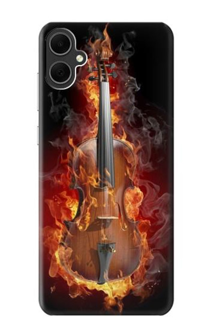 W0864 Fire Violin Hard Case and Leather Flip Case For Samsung Galaxy A05