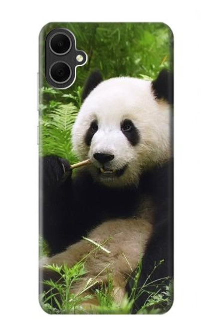 W1073 Panda Enjoy Eating Hard Case and Leather Flip Case For Samsung Galaxy A05