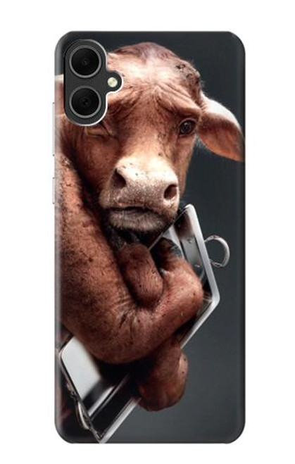 W1271 Crazy Cow Hard Case and Leather Flip Case For Samsung Galaxy A05