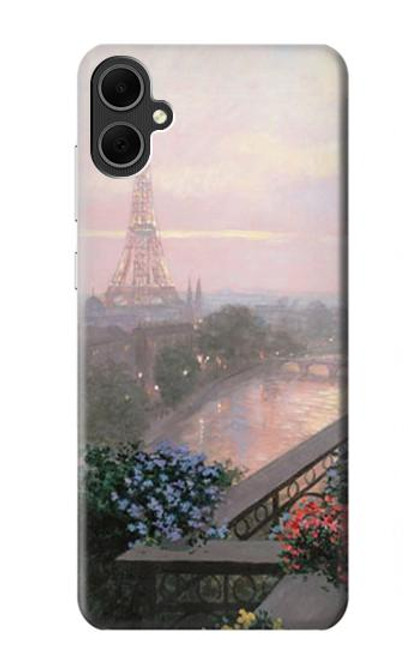 W1443 Terrace in Paris Eifel Hard Case and Leather Flip Case For Samsung Galaxy A05