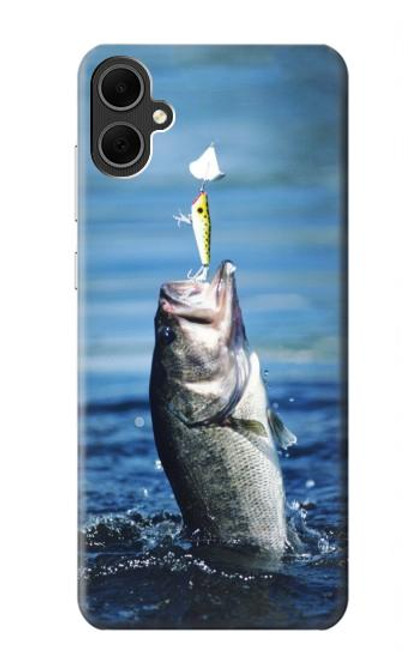 W1594 Bass Fishing Hard Case and Leather Flip Case For Samsung Galaxy A05