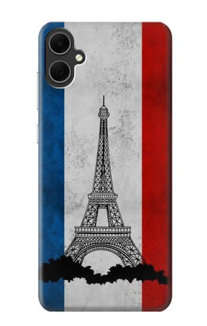 W2859 Vintage France Flag Eiffel Tower Hard Case and Leather Flip Case For Samsung Galaxy A05