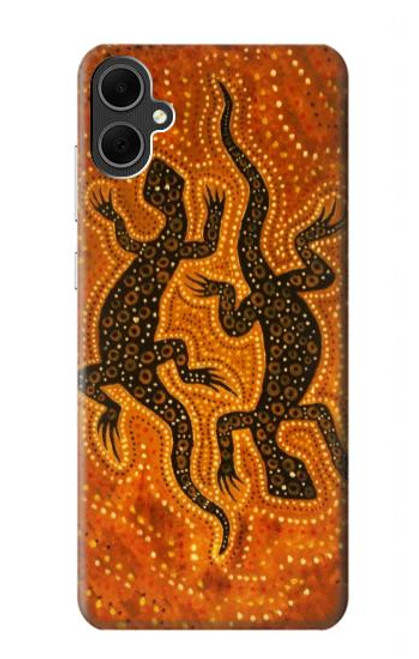 W2901 Lizard Aboriginal Art Hard Case and Leather Flip Case For Samsung Galaxy A05