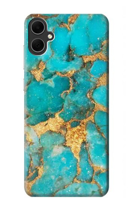 W2906 Aqua Turquoise Stone Hard Case and Leather Flip Case For Samsung Galaxy A05