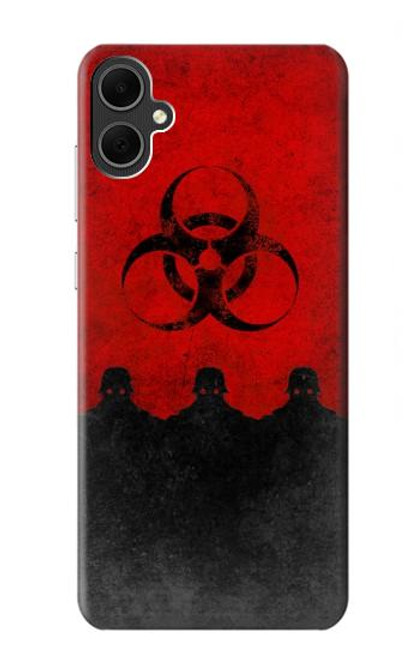 W2917 Biohazards Virus Red Alert Hard Case and Leather Flip Case For Samsung Galaxy A05