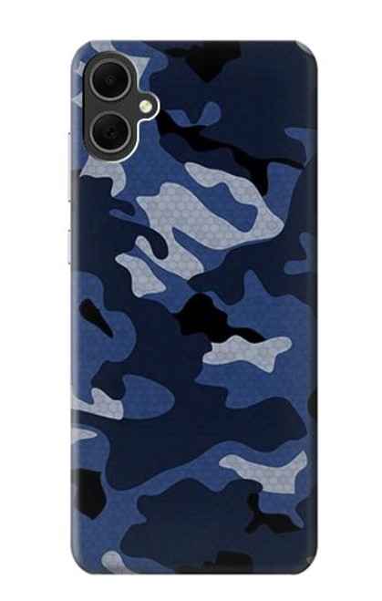 W2959 Navy Blue Camo Camouflage Hard Case and Leather Flip Case For Samsung Galaxy A05