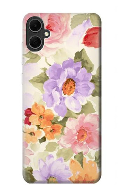 W3035 Sweet Flower Painting Hard Case and Leather Flip Case For Samsung Galaxy A05