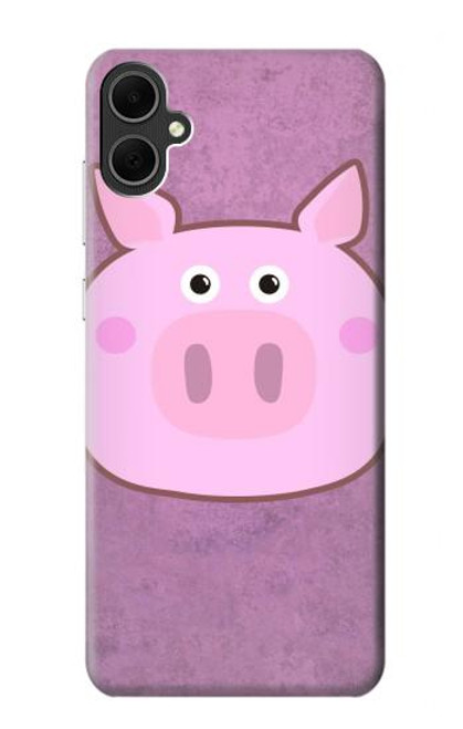 W3269 Pig Cartoon Hard Case and Leather Flip Case For Samsung Galaxy A05