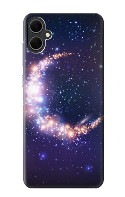 W3324 Crescent Moon Galaxy Hard Case and Leather Flip Case For Samsung Galaxy A05