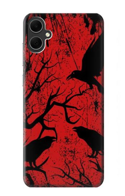 W3325 Crow Black Blood Tree Hard Case and Leather Flip Case For Samsung Galaxy A05