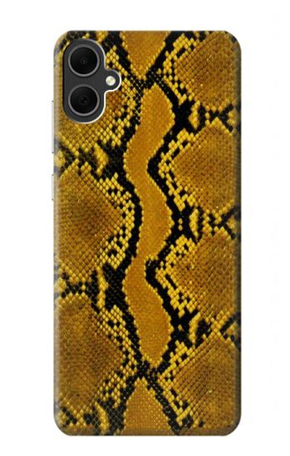 W3365 Yellow Python Skin Graphic Print Hard Case and Leather Flip Case For Samsung Galaxy A05