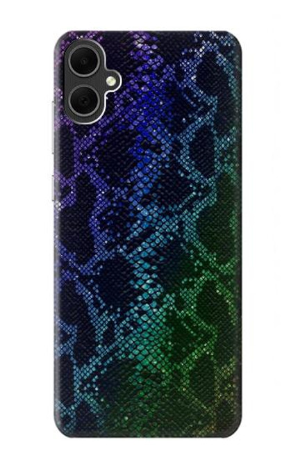 W3366 Rainbow Python Skin Graphic Print Hard Case and Leather Flip Case For Samsung Galaxy A05