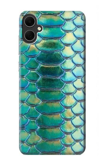 W3414 Green Snake Scale Graphic Print Hard Case and Leather Flip Case For Samsung Galaxy A05