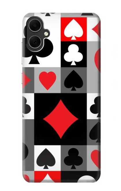 W3463 Poker Card Suit Hard Case and Leather Flip Case For Samsung Galaxy A05