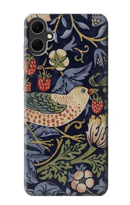 W3791 William Morris Strawberry Thief Fabric Hard Case and Leather Flip Case For Samsung Galaxy A05