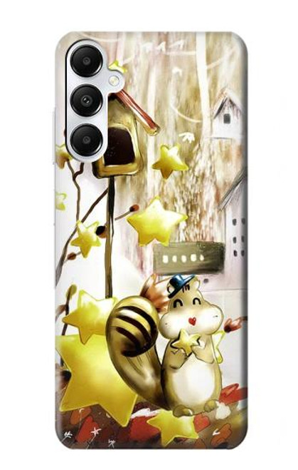 W0109 Cute Squirrel Cartoon Hard Case and Leather Flip Case For Samsung Galaxy A05s