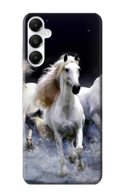 W0246 White Horse Hard Case and Leather Flip Case For Samsung Galaxy A05s