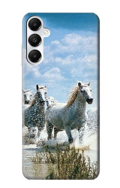 W0250 White Horse Hard Case and Leather Flip Case For Samsung Galaxy A05s