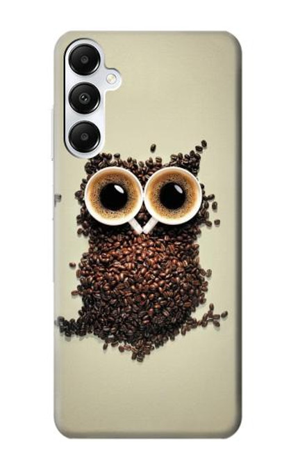 W0360 Coffee Owl Hard Case and Leather Flip Case For Samsung Galaxy A05s