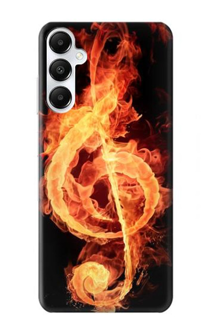 W0493 Music Note Burn Hard Case and Leather Flip Case For Samsung Galaxy A05s