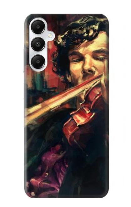 W0723 Violin Art Paint Hard Case and Leather Flip Case For Samsung Galaxy A05s